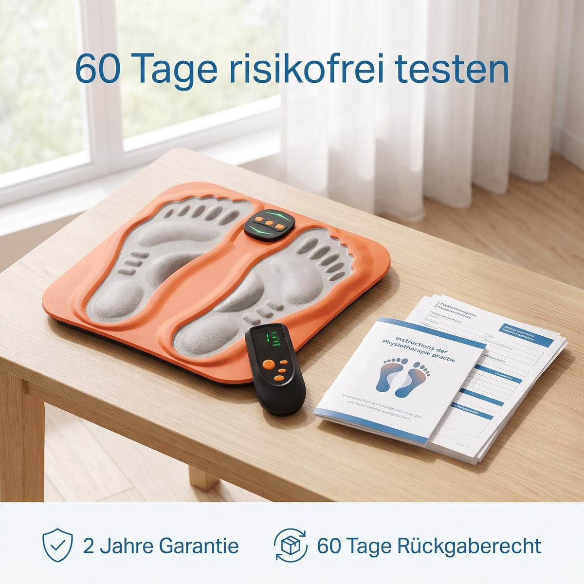60 Tage risikofrei testen, 2 Jahre Garantie