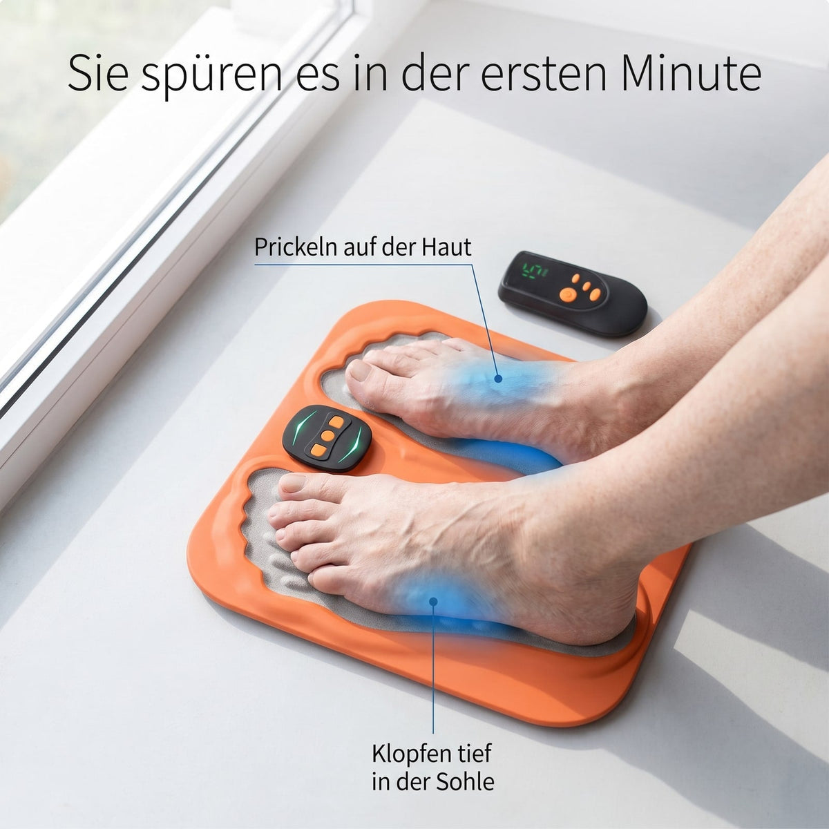 Prickeln auf der Haut und Klopfen tief in der Sohle