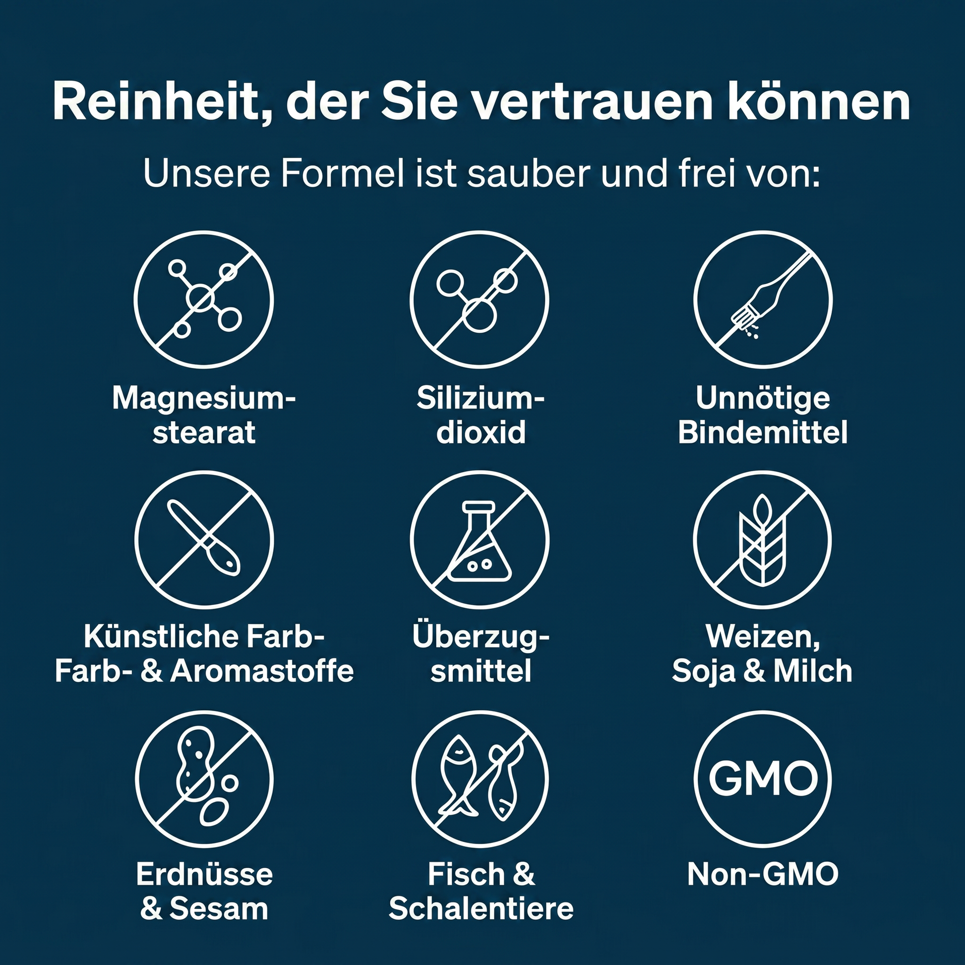 Reinheit der Formel – Frei von Zusatzstoffen