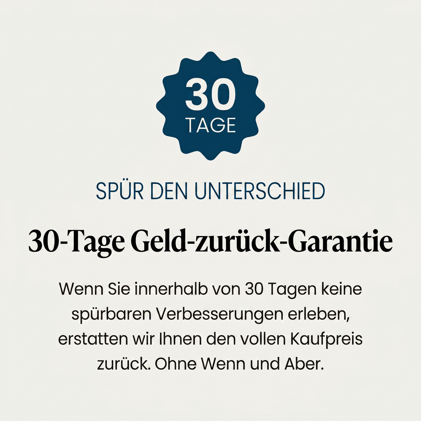 30 Tage Geld-zurück-Garantie