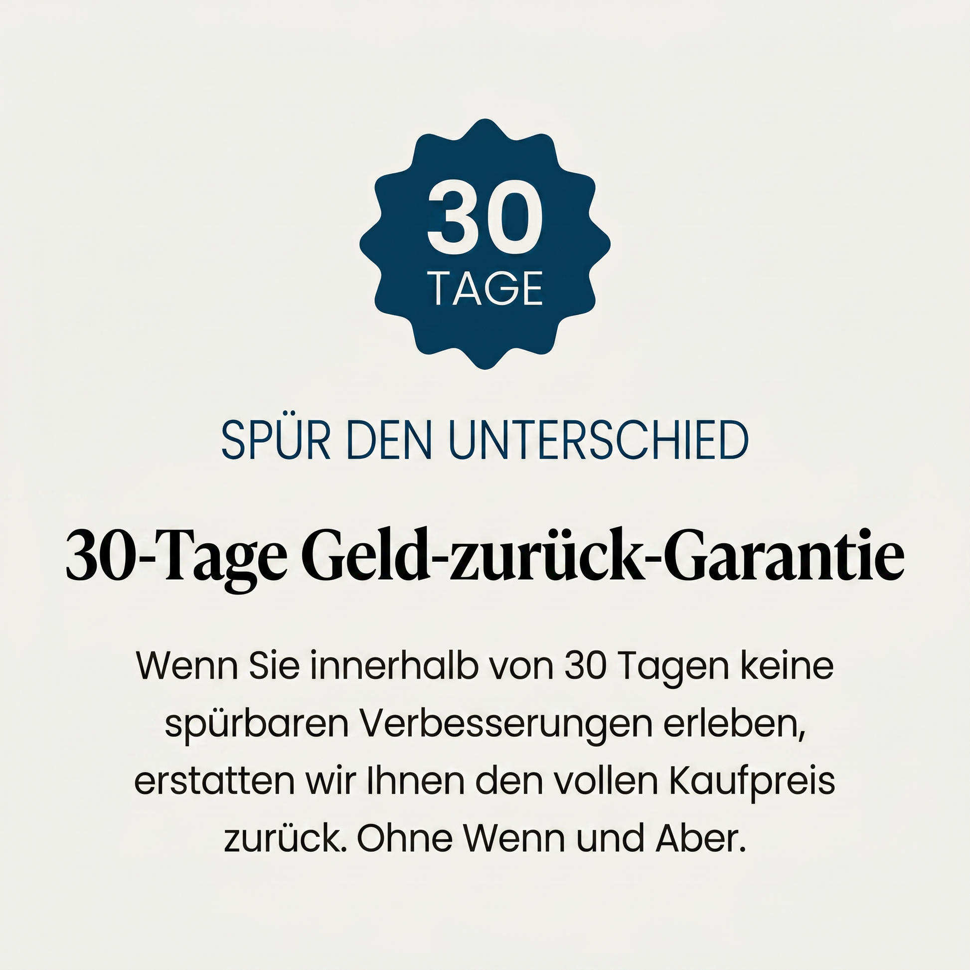 30 Tage Geld-zurück-Garantie